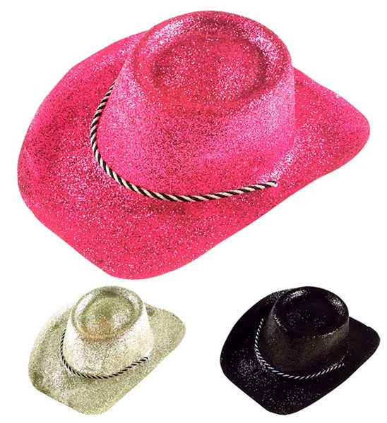 Chapeau Cow-boy à paillettes 3 couleurs au choix