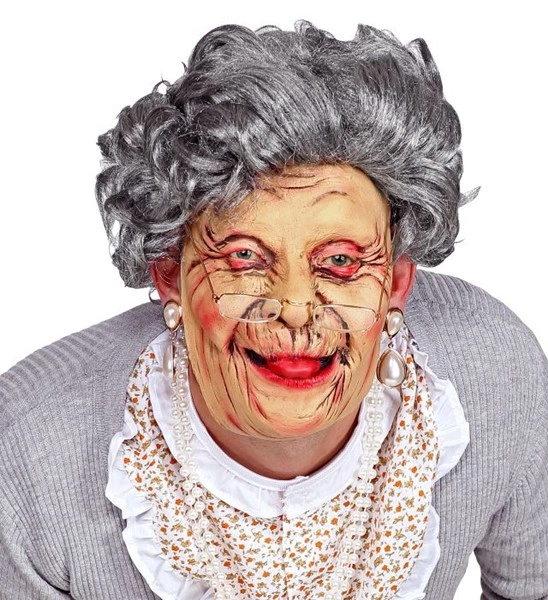 "DEMI MASQUE DE VIEILLE DAME"