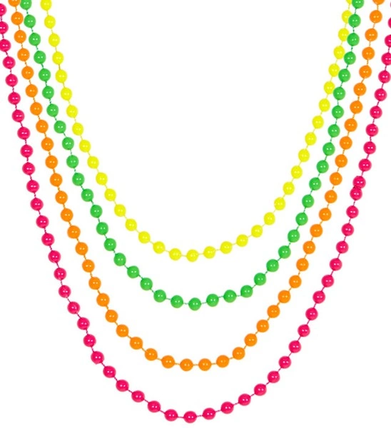 Set de "4 COLLIERS DE PERLES NEON"