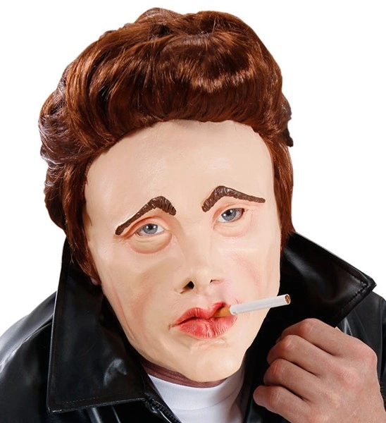 "MASQUE DE JAMES ACTEUR EN MOUSSE DE LATEX AVEC PERRUQUE"