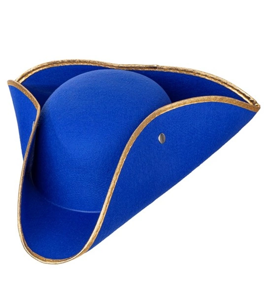 "TRICORNE BLEU FONCE" en feutre