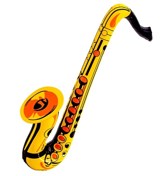 "SAXOPHONE GONFLABLE DORE" 55 cm