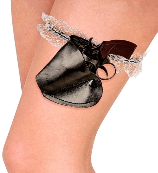 "JARRETIERE AVEC PISTOLET ET HOLSTER"
