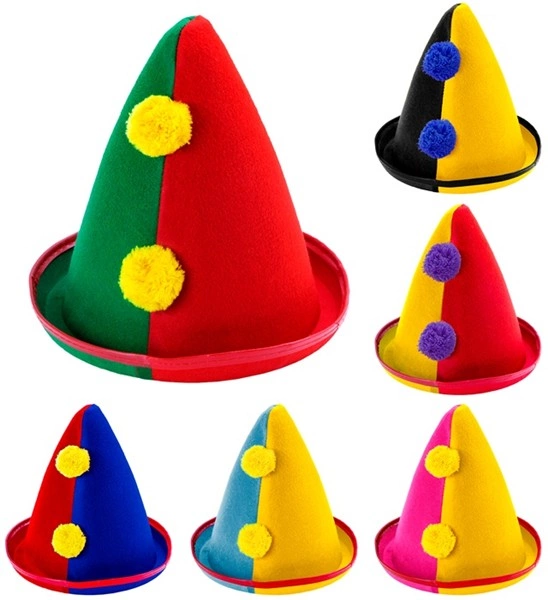 "CHAPEAU DE CLOWN POINTU" -  Plusieurs couleurs aux choix