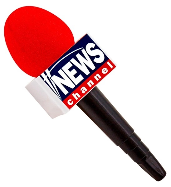 "MICROPHONE DERNIÈRES NOUVELLES" 25 cm