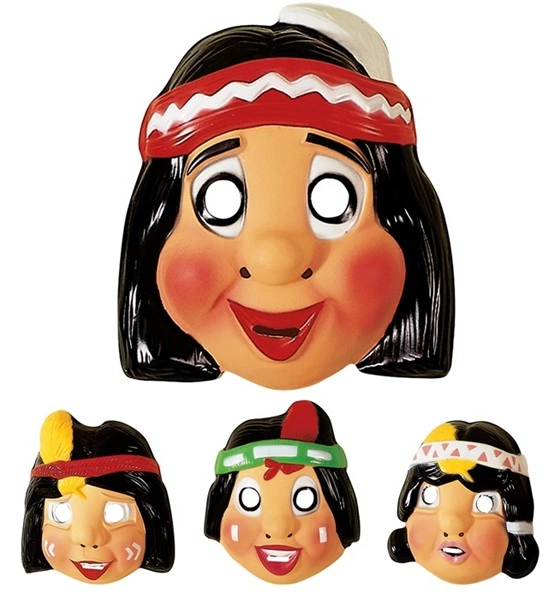 "MASQUE INDIEN" plastique - 4 modèles au choix Enfant
