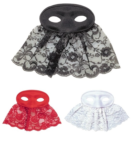 "LOUP CARMEN AVEC VOILE" 3 couleurs au choix: noirs, rouges, blancs