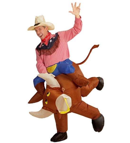 "TAUREAU FURIEUX" (costume gonflable, chapeau)