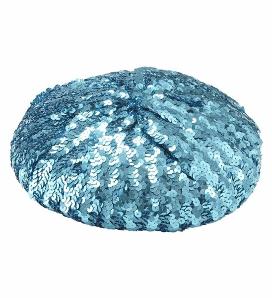 "BERET BASQUE TURQUOISE AVEC PAILLETTES"