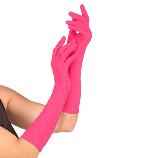 "GANTS NEON PINK LONGS - 40 cm"