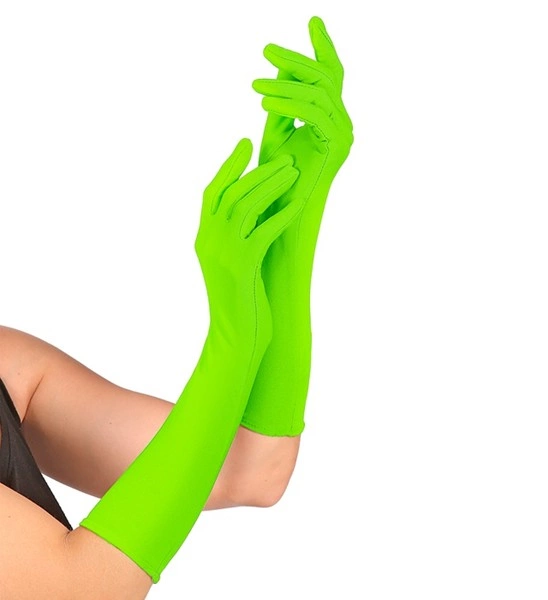 "GANTS NEON VERTS LONGS - 40 cm"