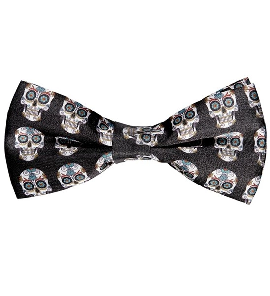 "NOEUD PAPILLON JOUR DES MORTS" ajustable, en satin