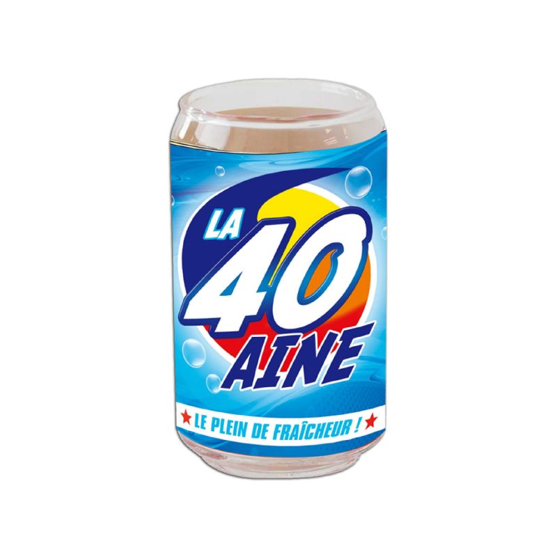 Verre en canette Anniversaire 40 ans