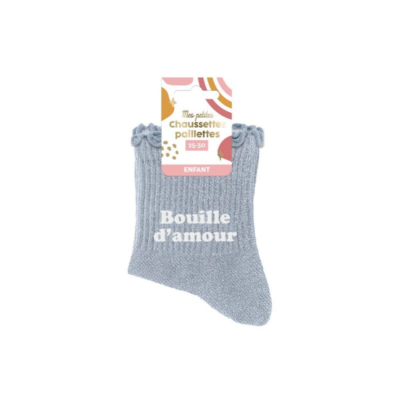 CHAUSSETTES PAILLETTES BOUILLE D'AMOUR 3 - 6 ANS FILLE.