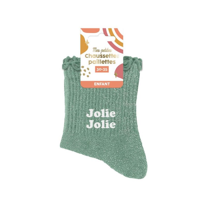CHAUSSETTES PAILLETTES JOLIE 6 - 10 ANS FILLE.