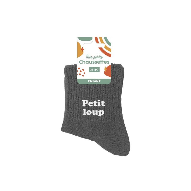 CHAUSSETTES PETIT LOUP 3 - 6 ANS GARÇON.