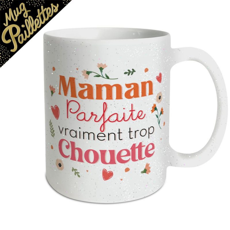 MUG A PAILLETTES MAMAN PARFAITE.