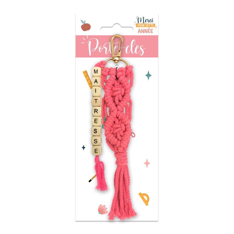 PORTE-CLES MACRAME MAITRESSE.