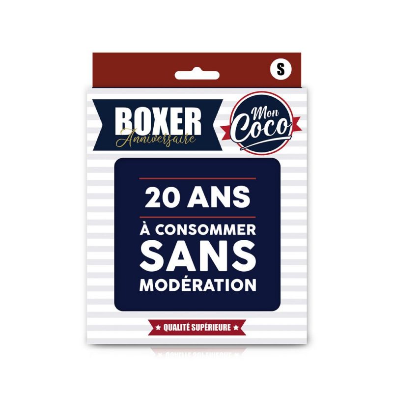 BOXER "20ANS A CONSOMMER SANS MODERATION" S.