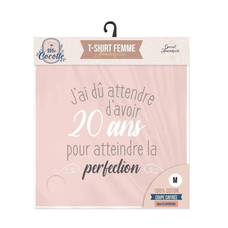 T-SHIRT FEMME "J AI DU ATTENDRE 20 ANS POUR ATTEINDRE LA PERFECTION" FEMME M.