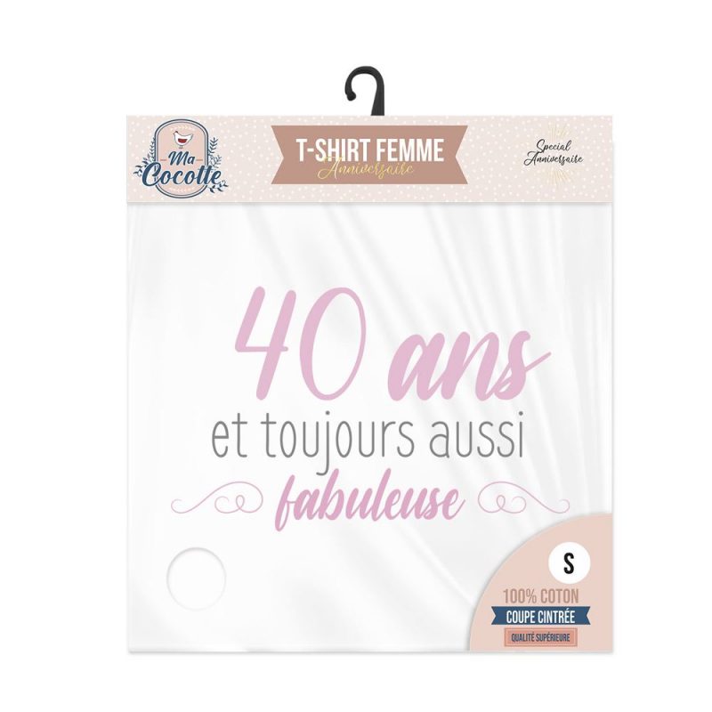 T-SHIRT FEMME "40ANS ET TOUJOURS AUSSI FABULEUSE" S
