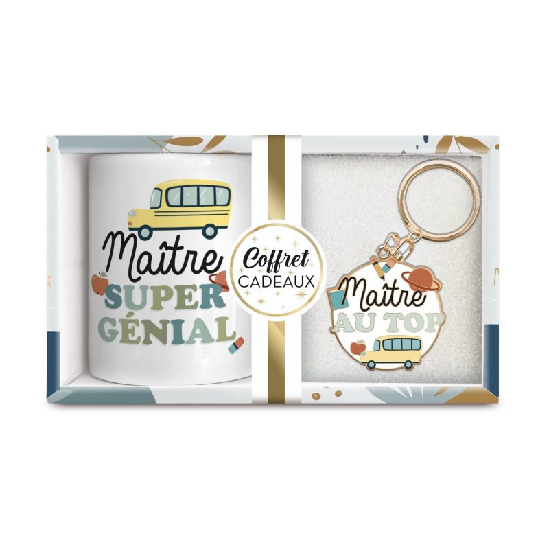 COFFRET MUG PORTE CLE "MAITRE"