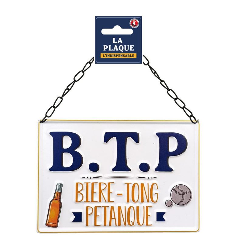 PLAQUE METAL "B.T P."