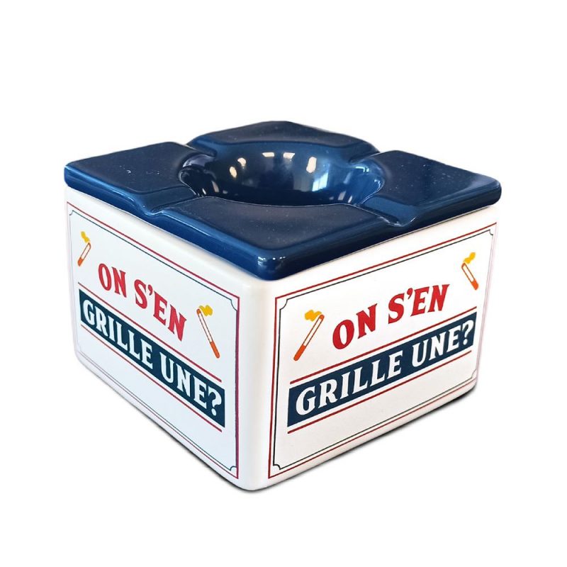 CENDRIER CARRE "ON S'EN GRILLE UNE?