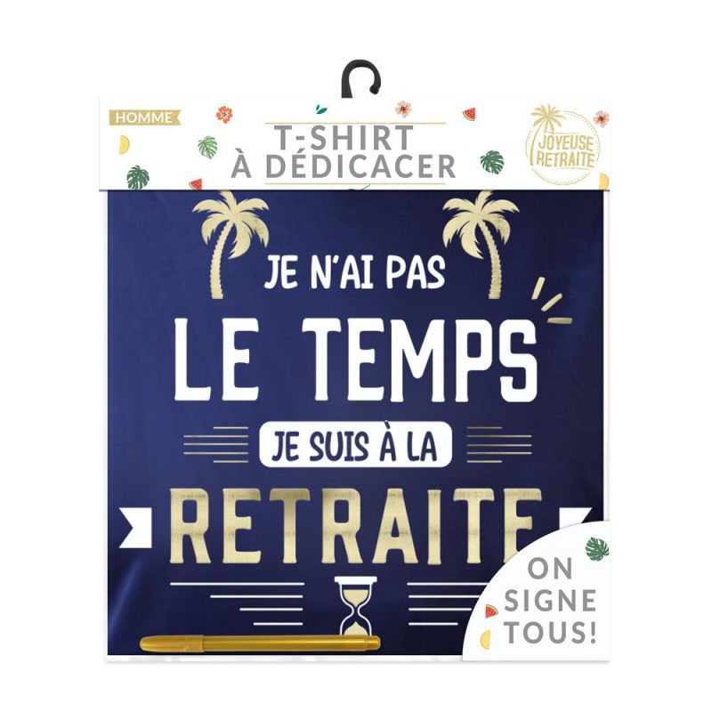 T-SHIRT A DEDICACER HOMME RETRAITE.