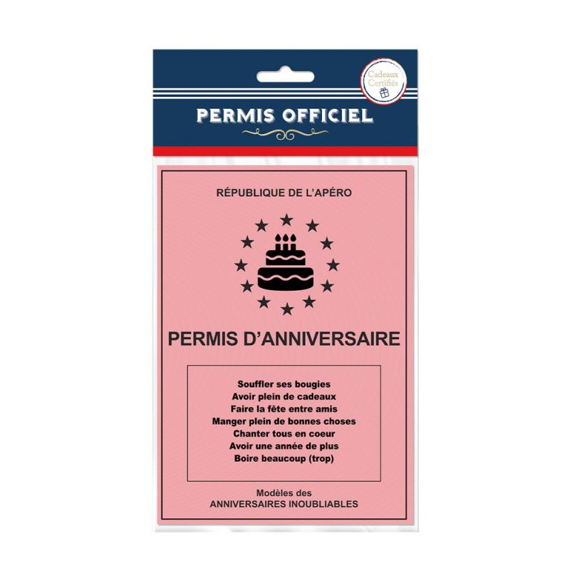 PERMIS D'ANNIVERSAIRE.