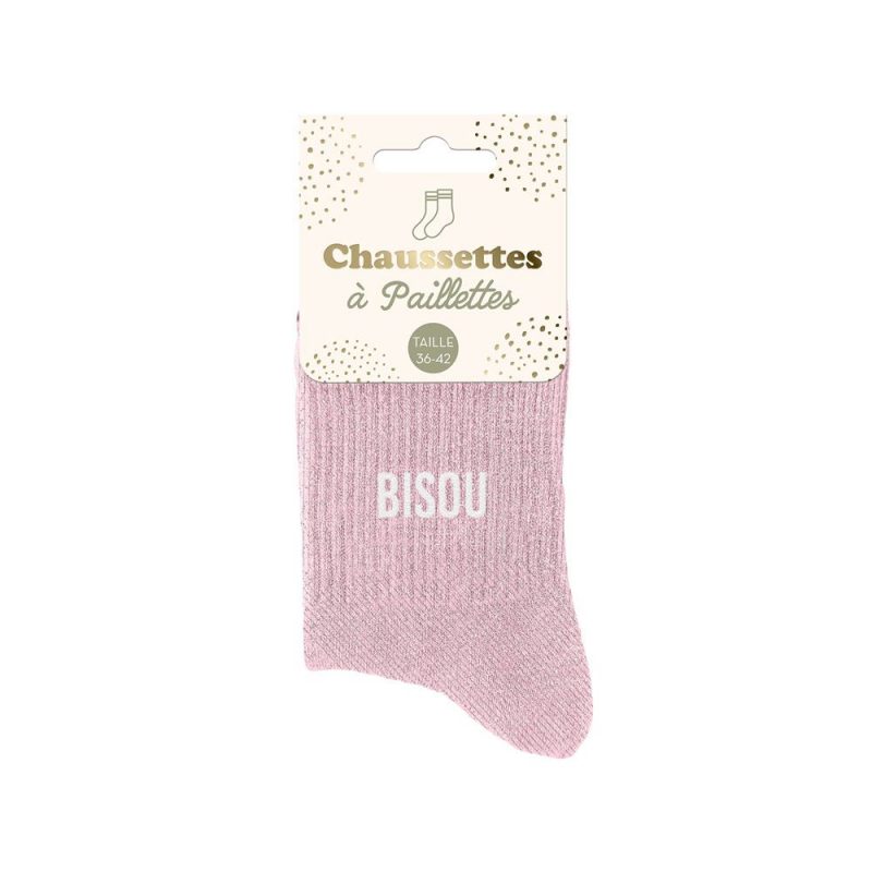 CHAUSSETTES PAILLETTES BISOU.