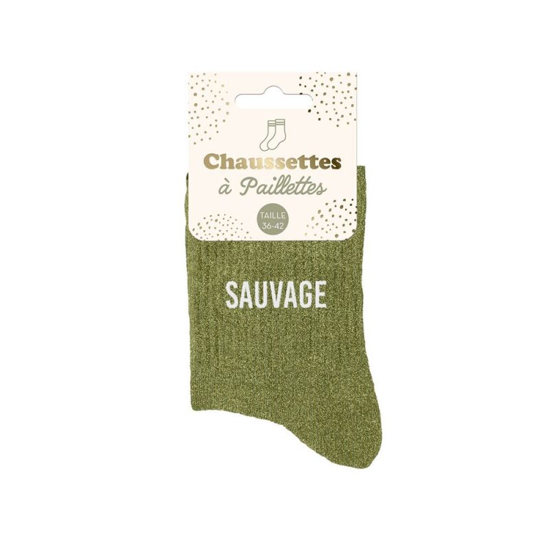 CHAUSSETTES PAILLETTES SAUVAGE.
