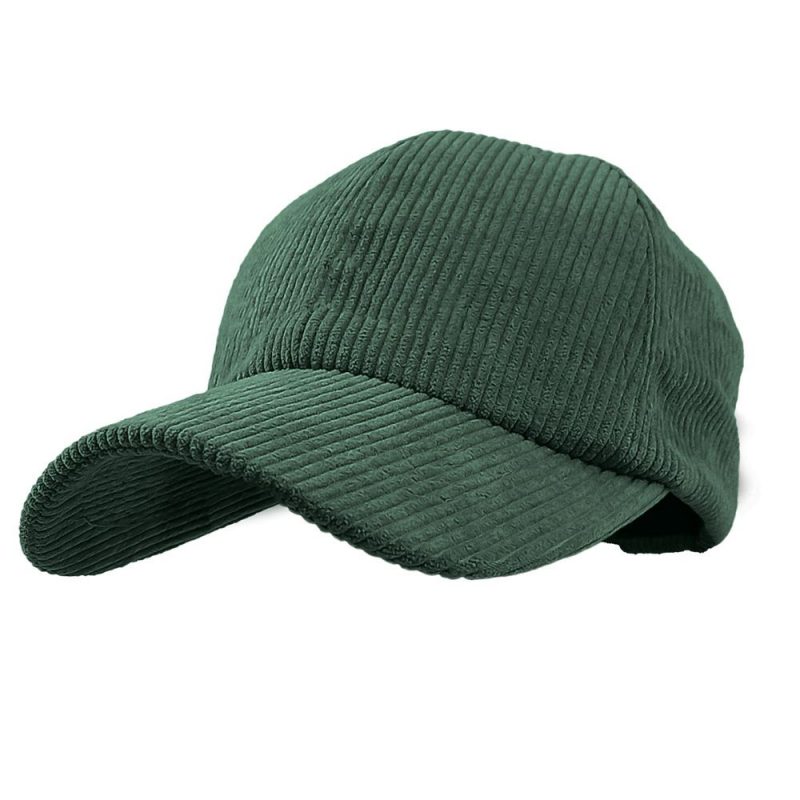 CASQUETTE VELOURS COTELE VERT.