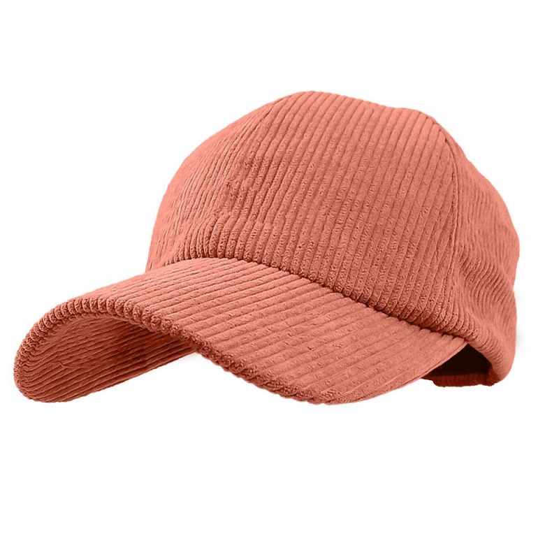 CASQUETTE VELOURS COTELE CORAIL.