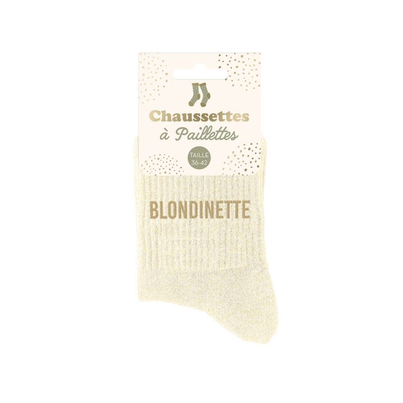 CHAUSSETTES PAILLETTES BLONDINETTE.