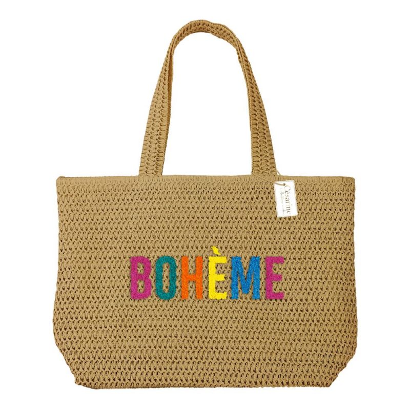 SAC ÉTÉ RAPHIA TUFTE BOHEME.