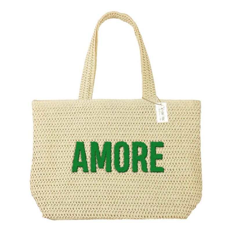 SAC ÉTÉ RAPHIA TUFTE AMORE.