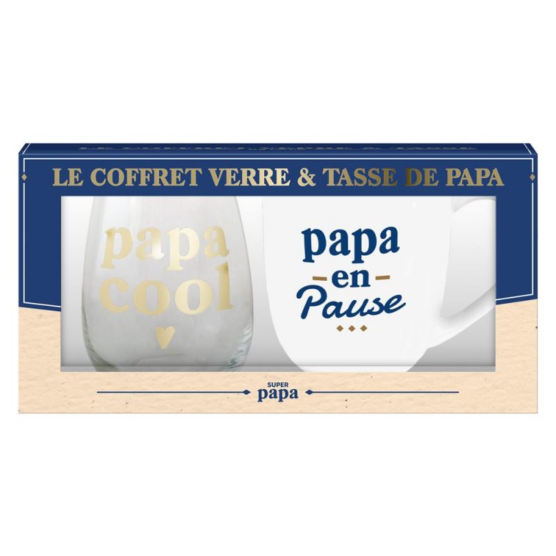COFFRET VERRE & TASSE PAPA