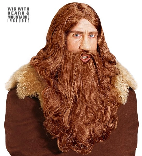 "PERRUQUE VIKING AVEC BARBE ET MOUSTACHE" en boÎte