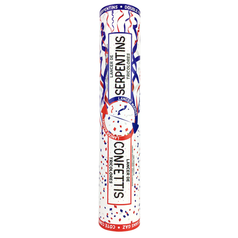 CANON A CONFETTIS BLEU BLANC ROUGE
