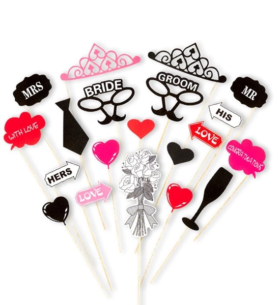 ACCESSOIRES DE FIANCAILLES POUR PHOTOMATON 20 pièces