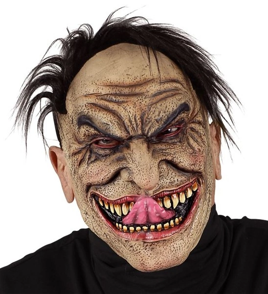 "DEMI MASQUE ETRANGER AVEC CHEVEUX"