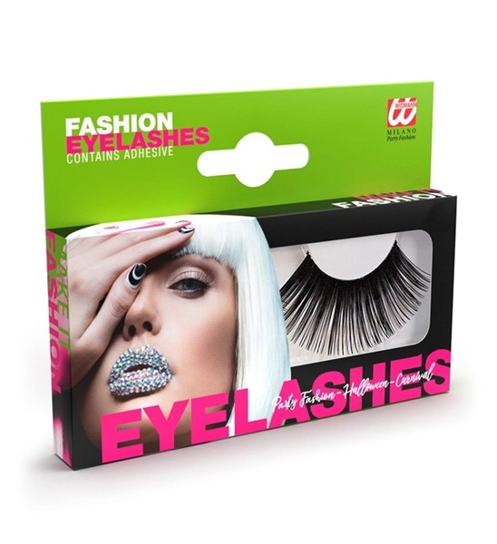 "LONG FAUX CILS" avec tube de colle" NOIR