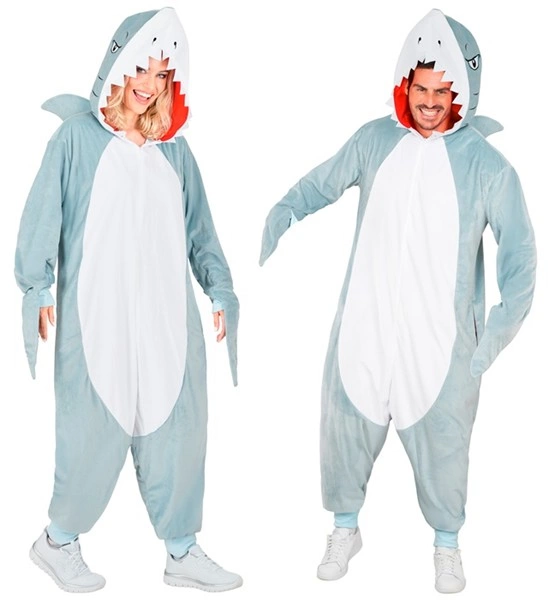 "ONESIE EN PELUCHE REQUIN" (combinaison avec capuche)